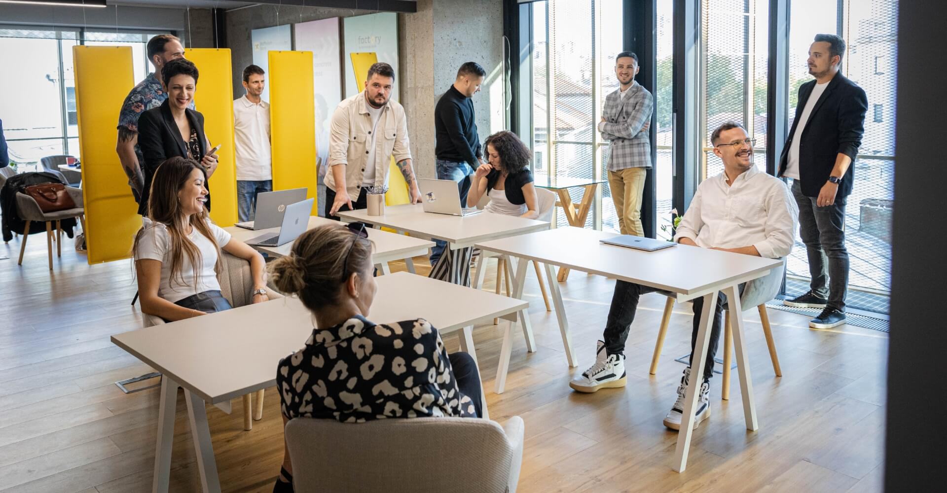 The Happy Advertising team at the office